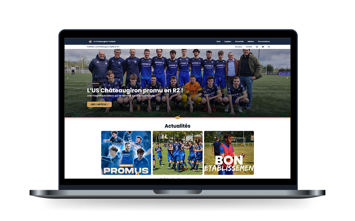 Site vitrine WordPress pour club sportif avec structure SEO claire et évolutive